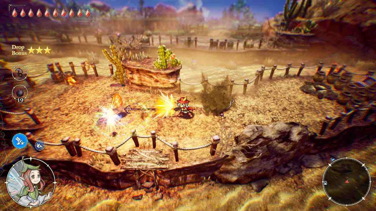 Environnements variés du jeu : prairie, désert et zone enneigée