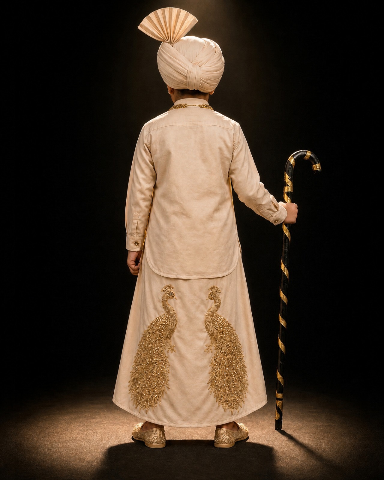 Cream & Gold Morni Kurta Chadra — photo 4
