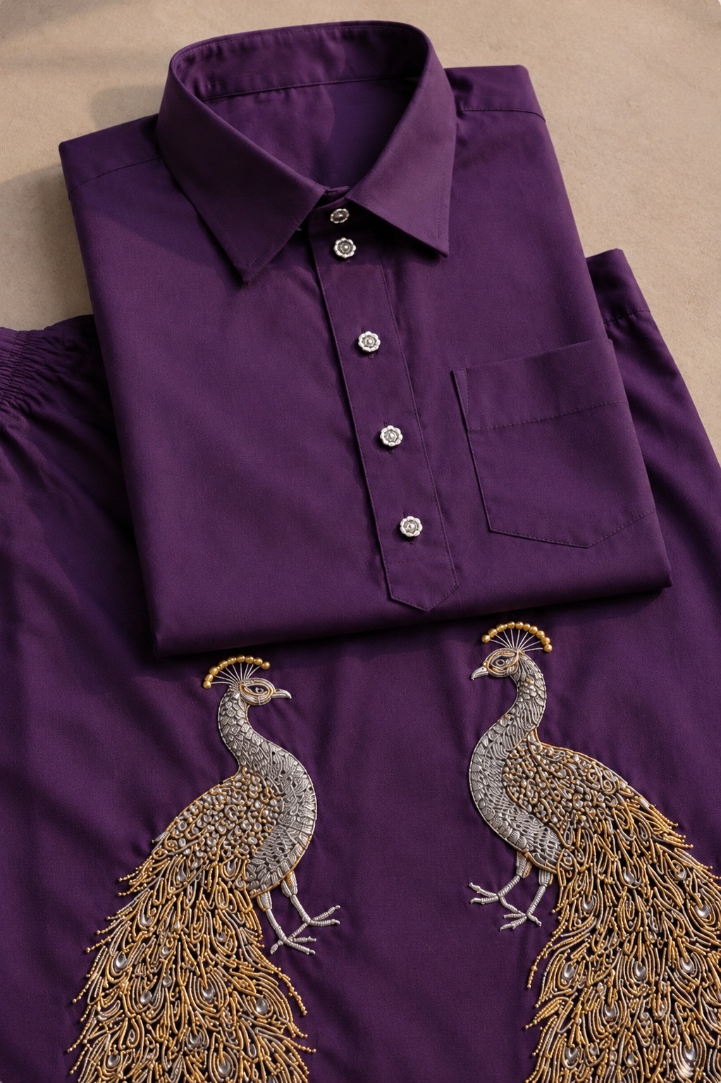 Purple Morni Kurta Chadra — photo 3