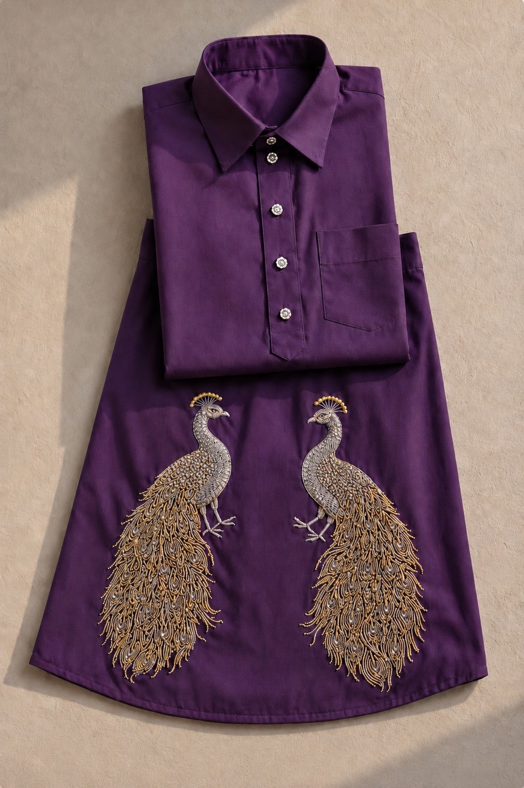 Purple Morni Kurta Chadra — photo 2