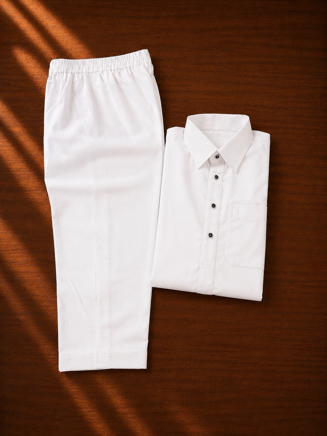 White Kurta Pajama (Mandarin Collar) — photo 1