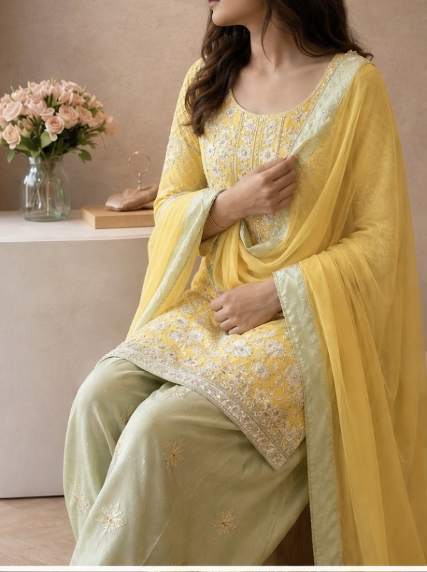 Pastel Green Punjabi Salwar Suit — photo 2