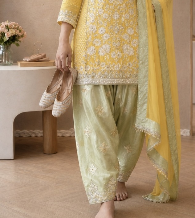 Pastel Green Punjabi Salwar Suit — photo 3