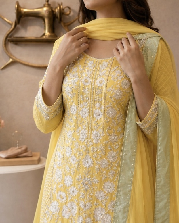 Pastel Green Punjabi Salwar Suit — photo 1
