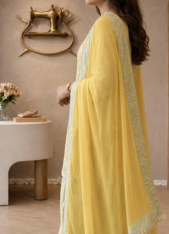 Pastel Green Punjabi Salwar Suit — photo 4