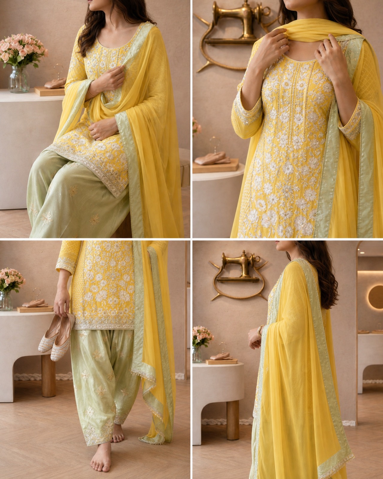 Pastel Green Punjabi Salwar Suit — photo 5