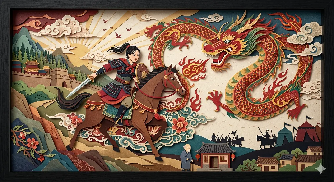 THE PAPER WARRIOR : MULAN IN CRIMSON SHADOWS
