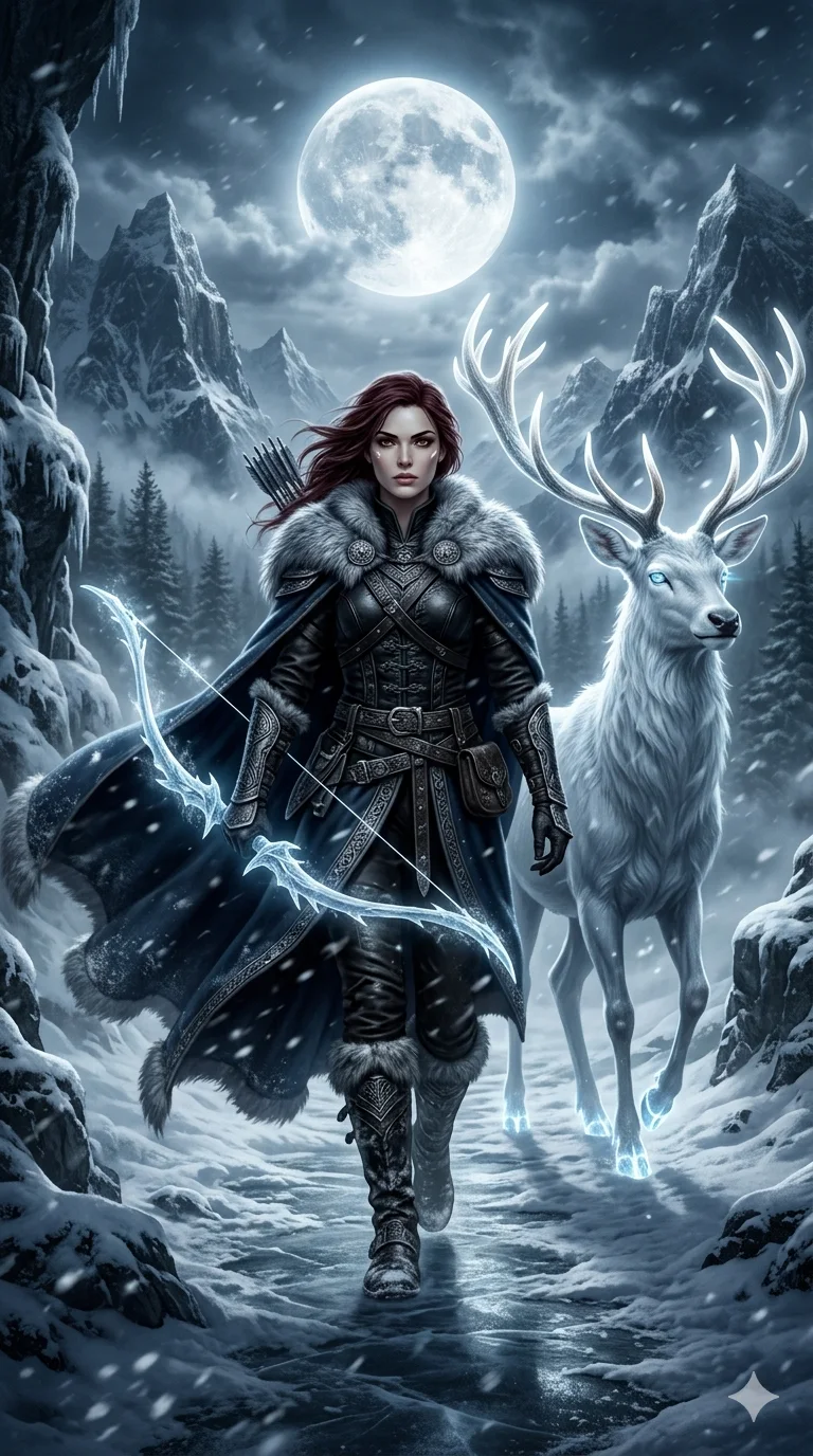 Moonlit Huntress of the Frozen Realm