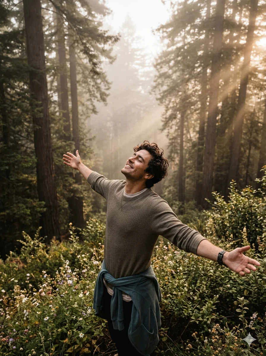 Redwood Morning Series – Cinematic Foggy Mountain Adventure Portrait Collection