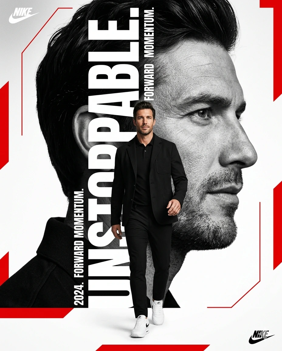 UNSEEN EDGE: Ultra-Premium Minimalist Cinematic Sports Editorial Portrait Poster