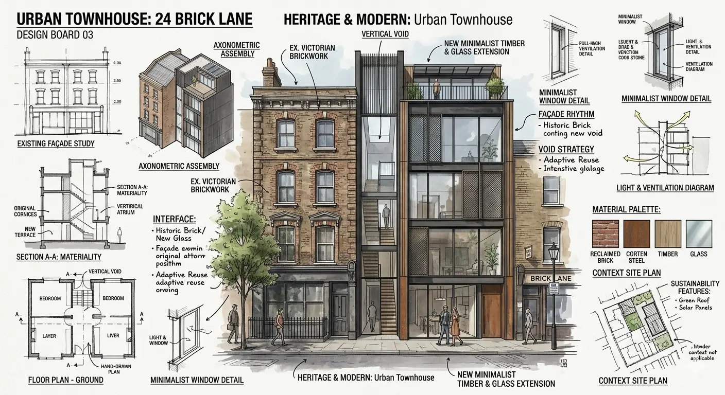 Past & Future: Urban Townhouse Fusion Study