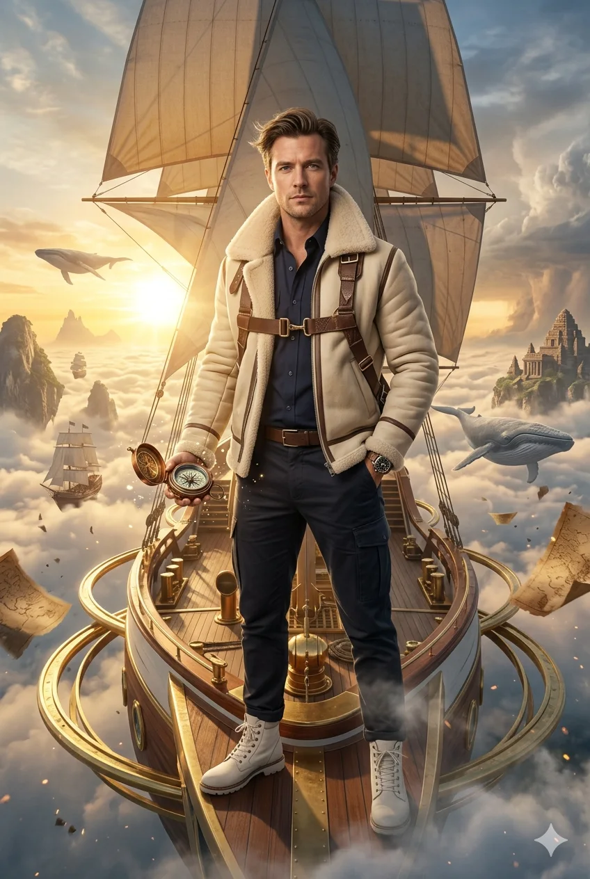 Edge of the World: The Sky Captain’s Final Horizon – Ultra-Cinematic Fantasy Adventure Portrait