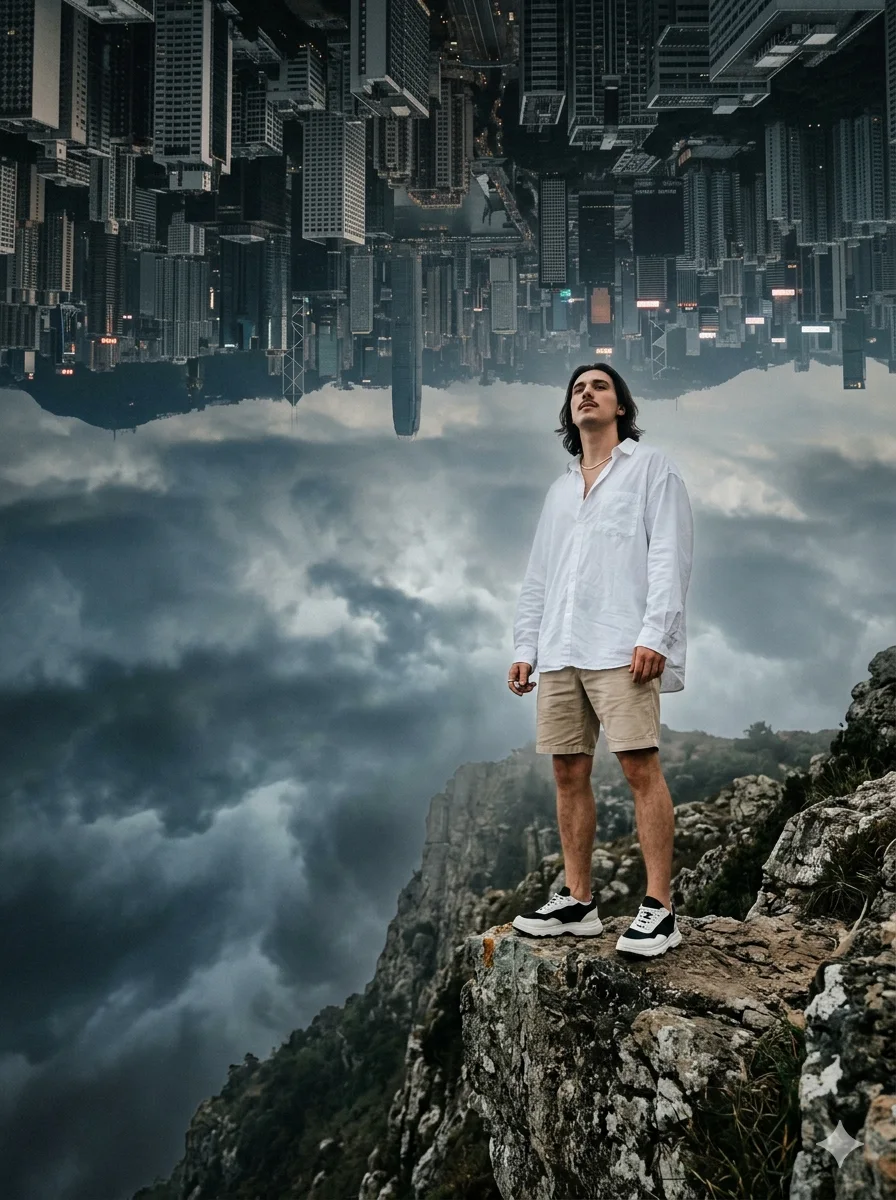 Inverted Skyline — Standing at the Edge of Gravity