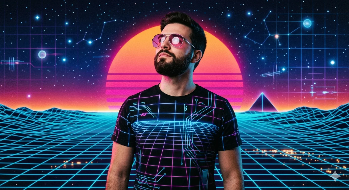 Retro Future Ascension — Neon Horizon Vision