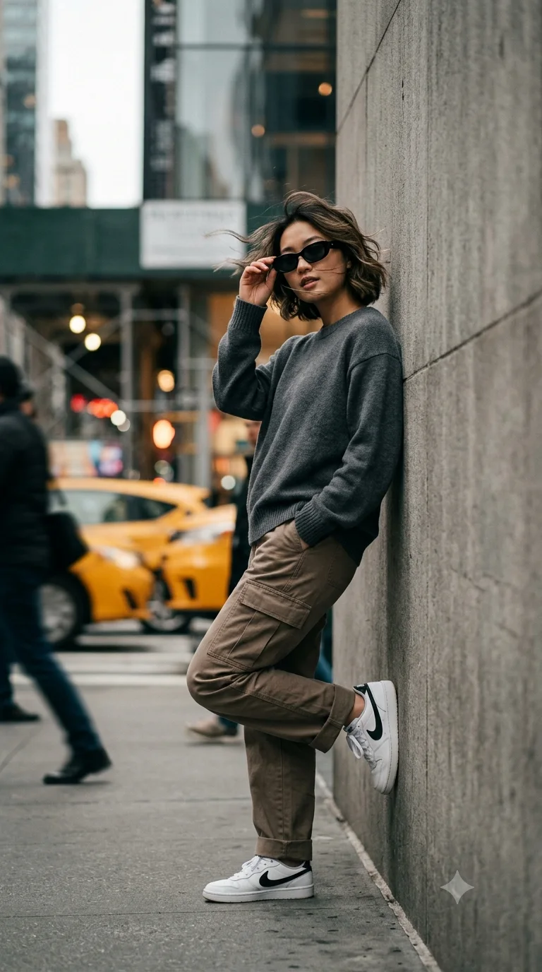 Urban Breeze Confidence 😎✨ (Street Photography, Urban Fashion, Cinematic Portrait)