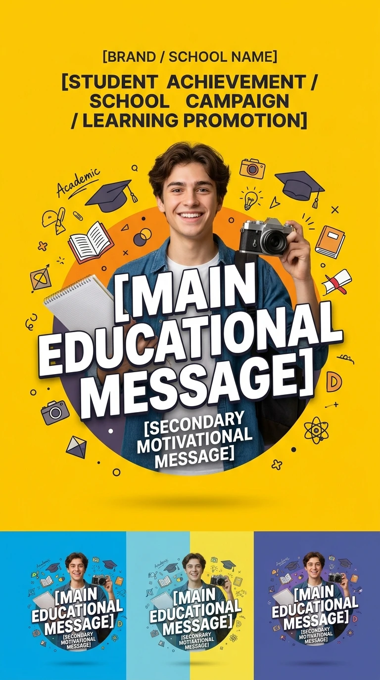 GEN-Z LEARN LAB: Bright Academic Achievement Social Campaign