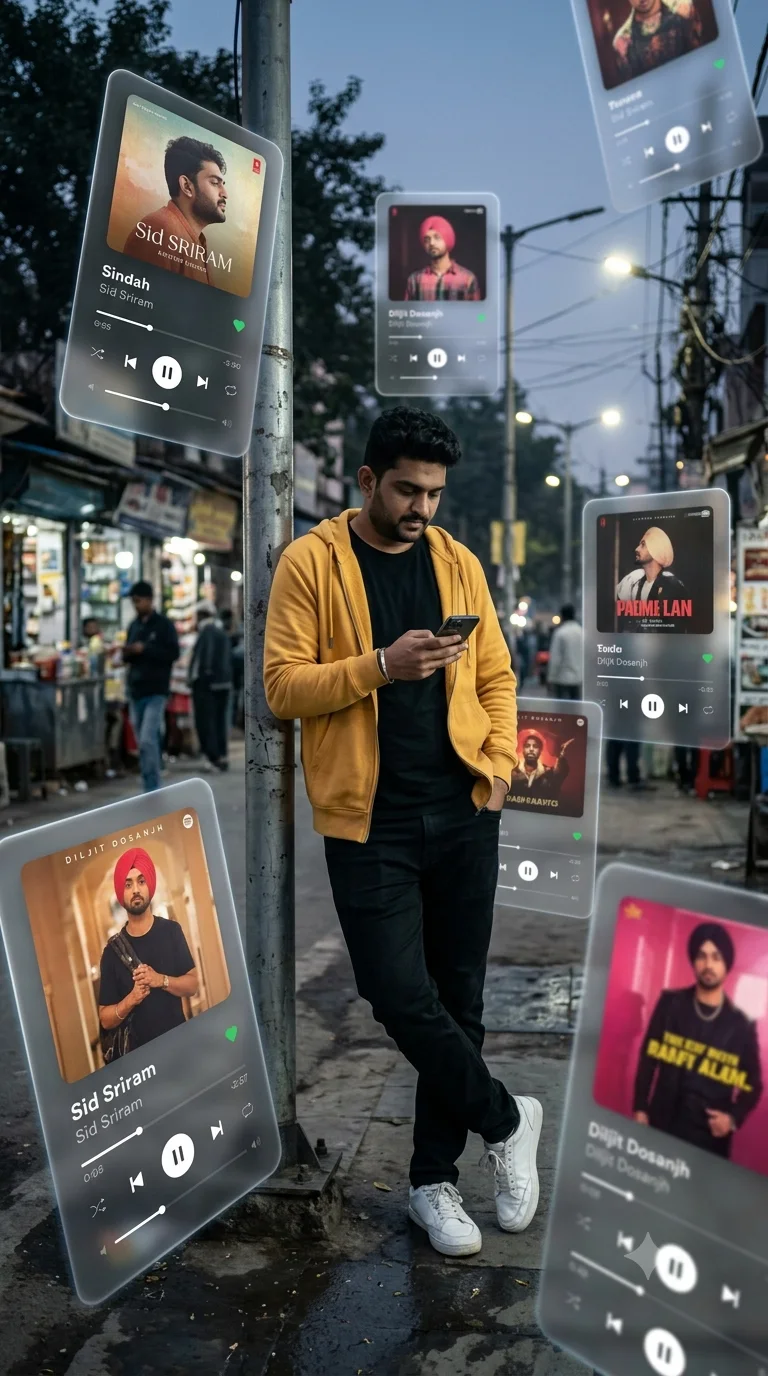 SONIC REALITY: Floating Music Interface – Dreamlike AR Street Portrait