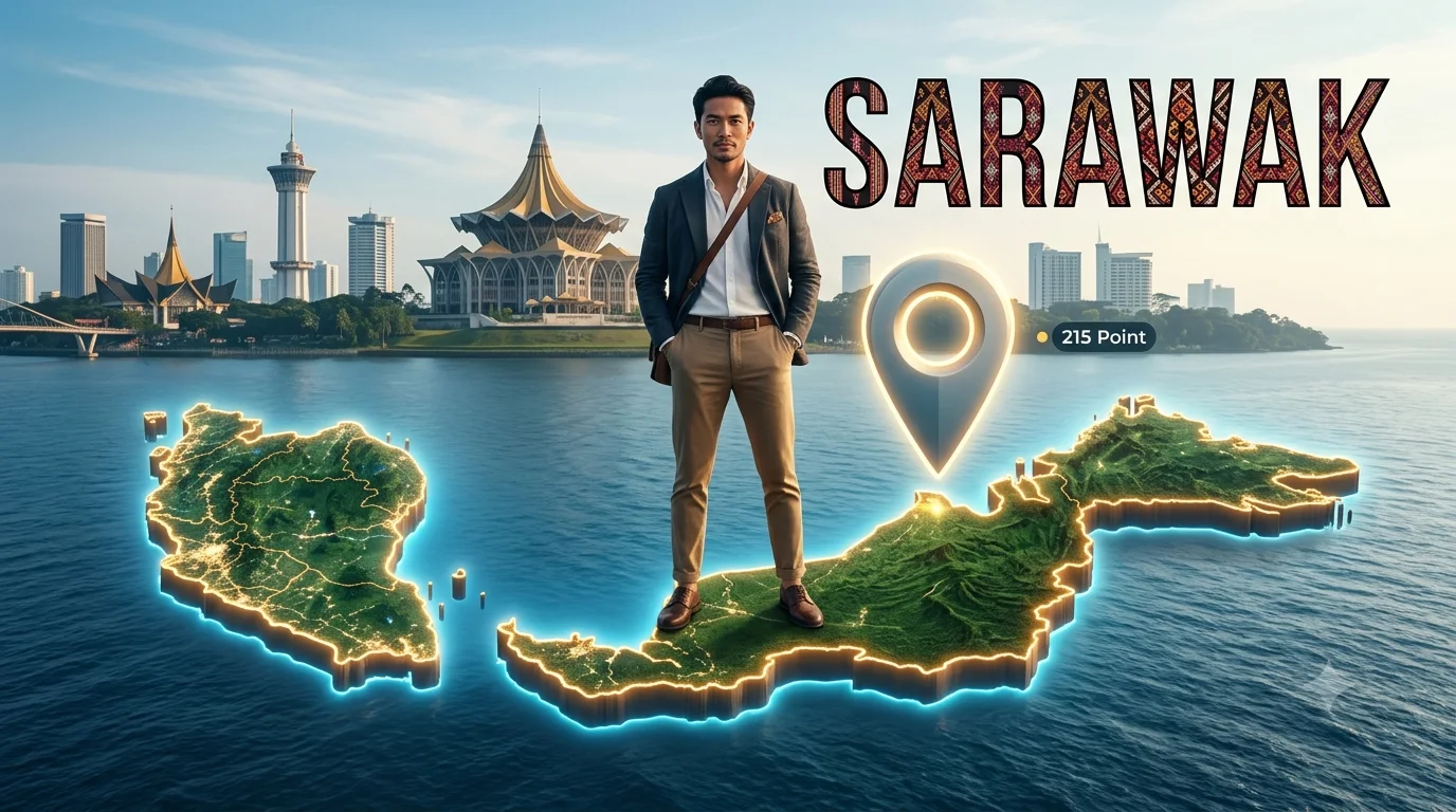 SARAWAK SKYLINE: Floating Malaysia Travel Legend – 3D Cinematic Editorial