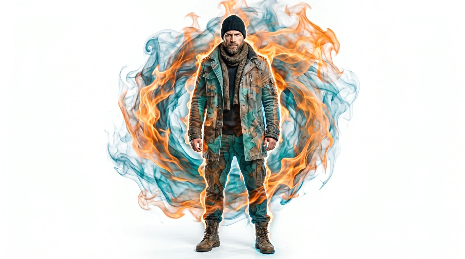Elemental Vortex — The Smoke & Flame Silhouette