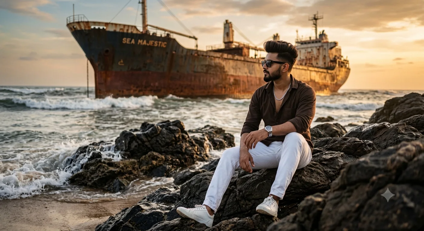 Golden Hour Rebellion: Coastal Luxury Editorial