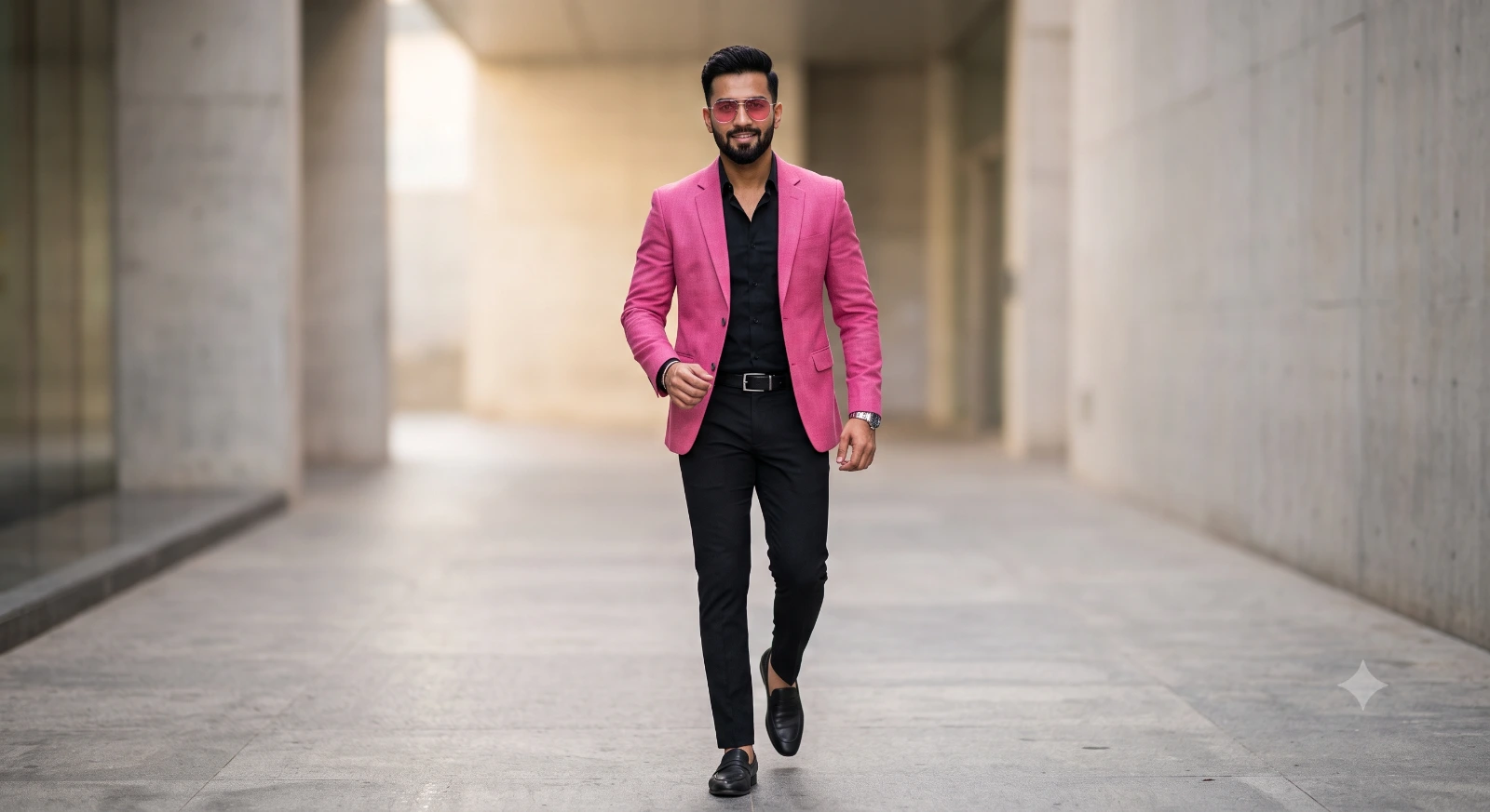 Stylish Man's Cinematic Portrait