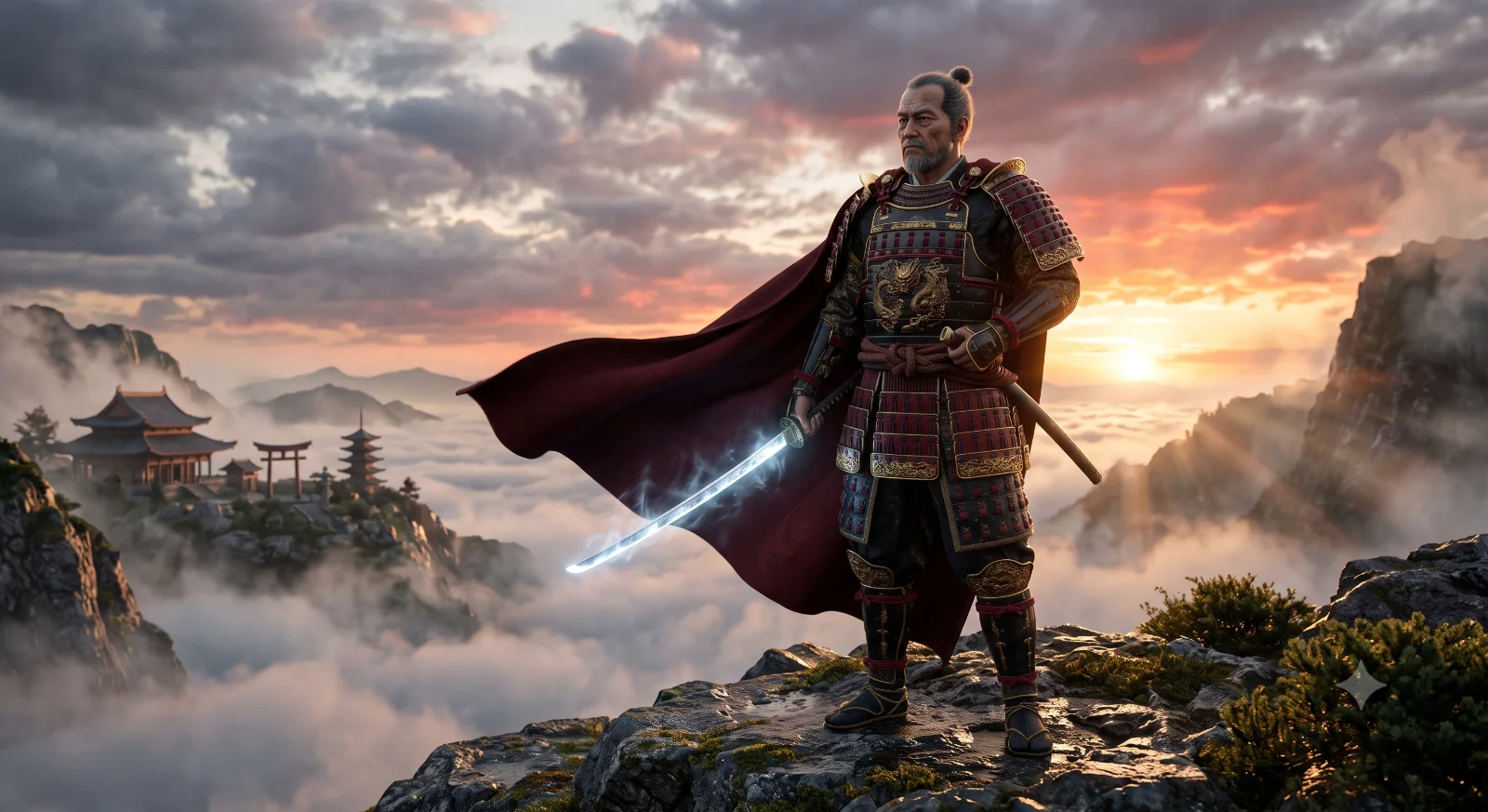 Cinematic Samurai Image Prompt Description