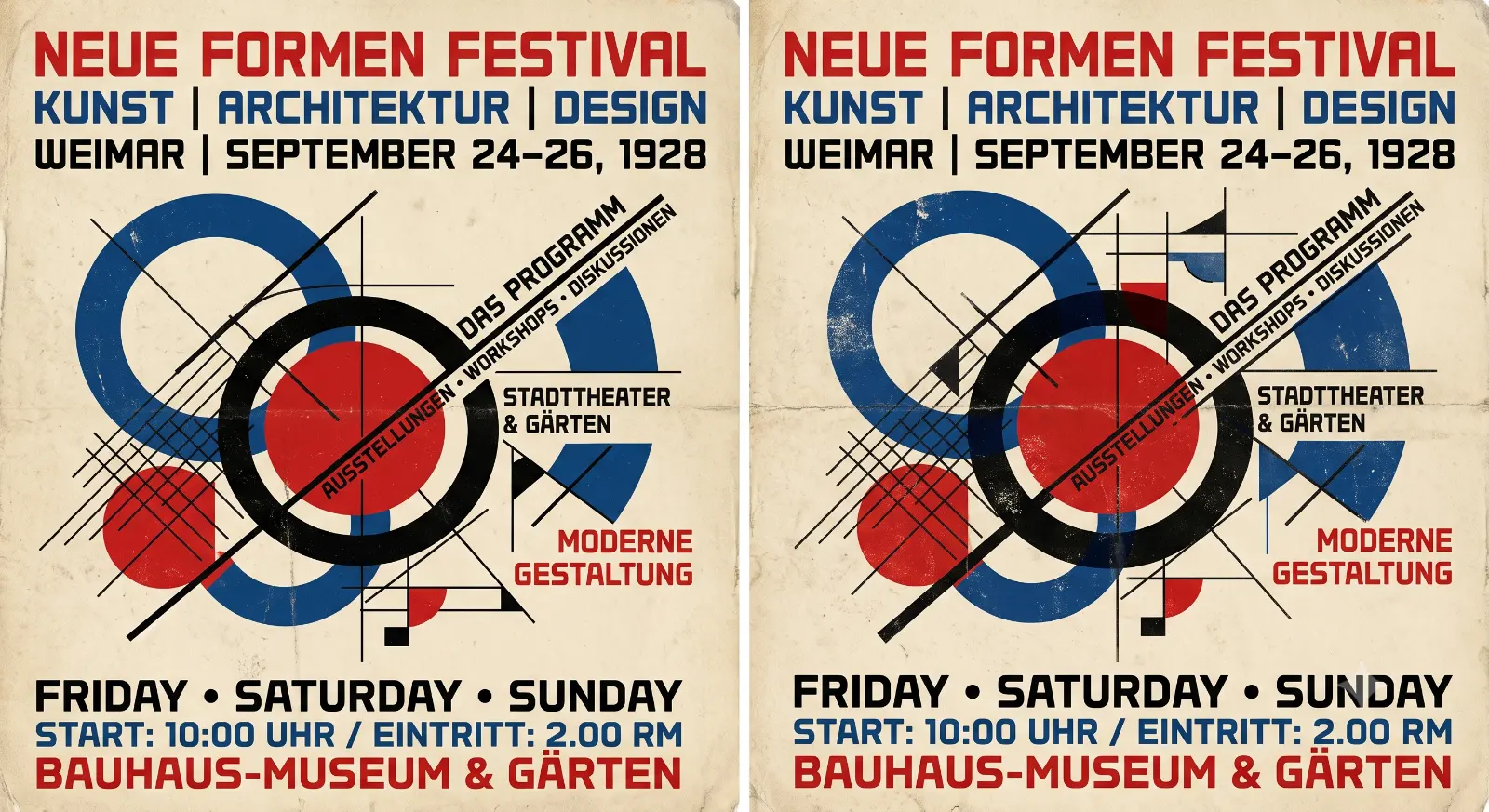 Retro Bauhaus Event Poster