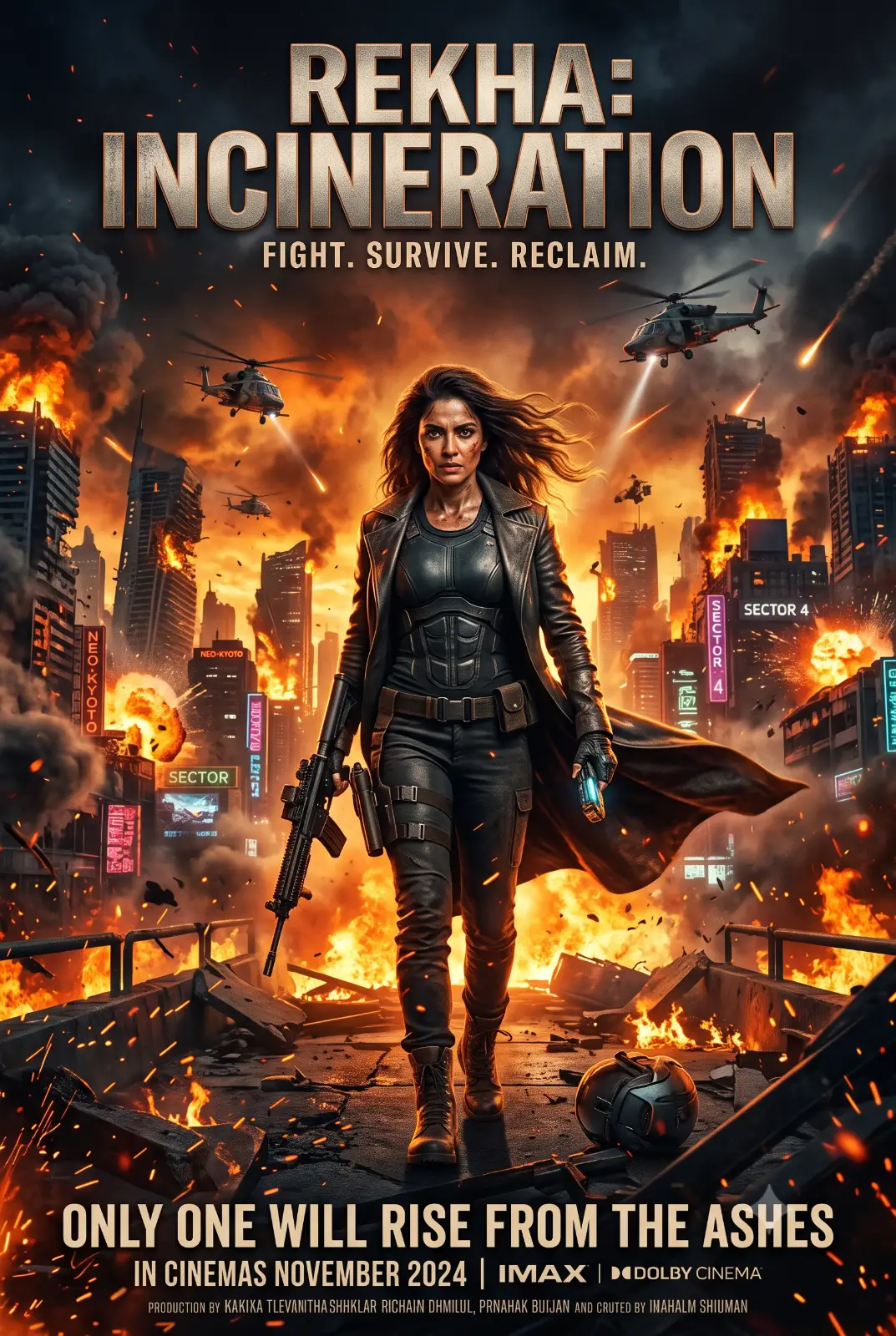Futuristic Action Movie Poster Description