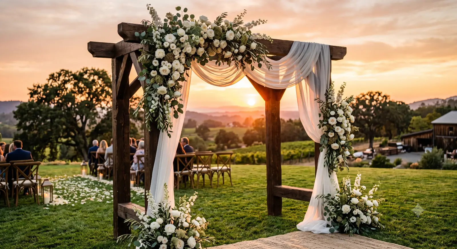 Rustic Floral Wedding Arch