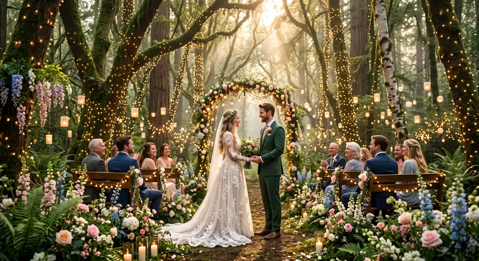 Enchanted Forest Wedding Scene Prompt