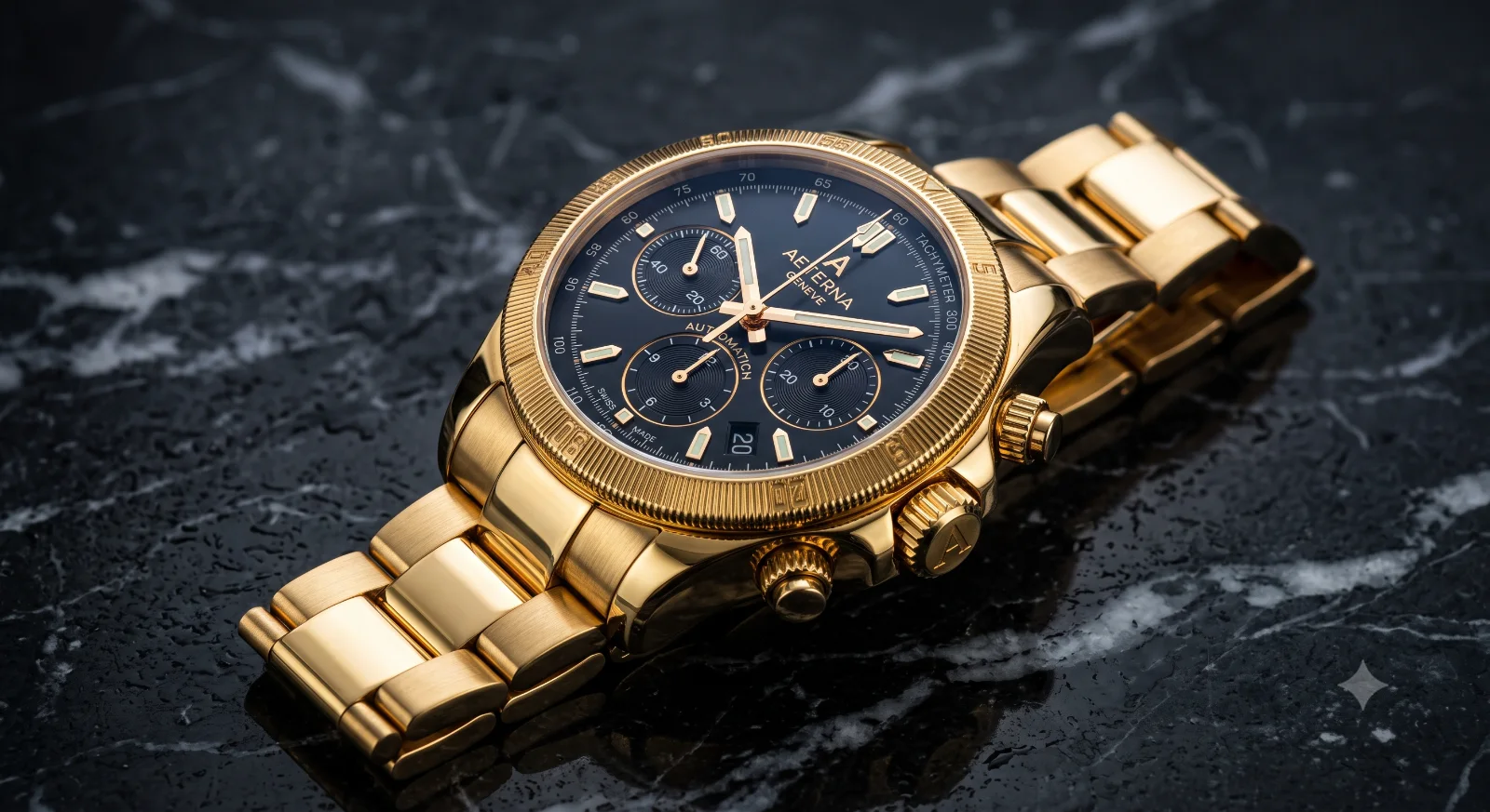 Luxury Gold Chronograph Watch