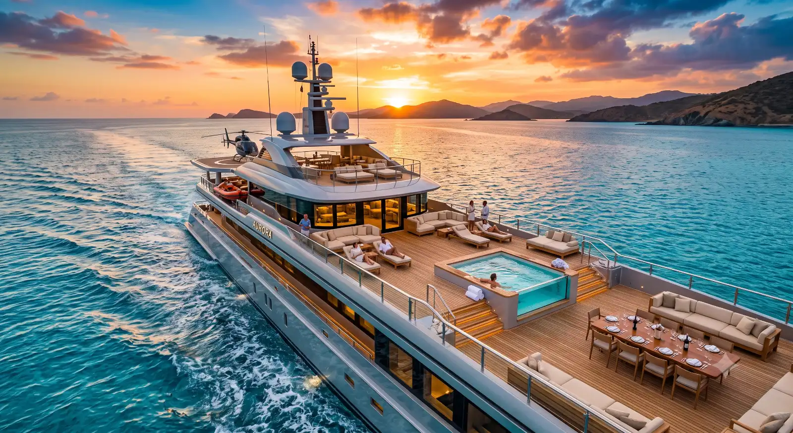 Luxury Yacht Sunset Cruise Prompt