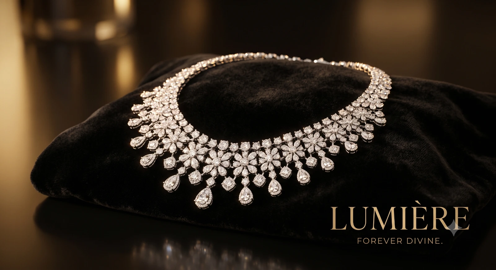 Luxury Diamond Necklace Advertisement Prompt