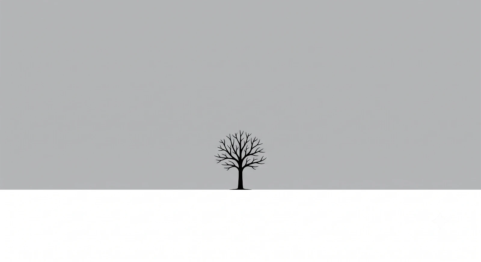 Solitary Tree Negative Space