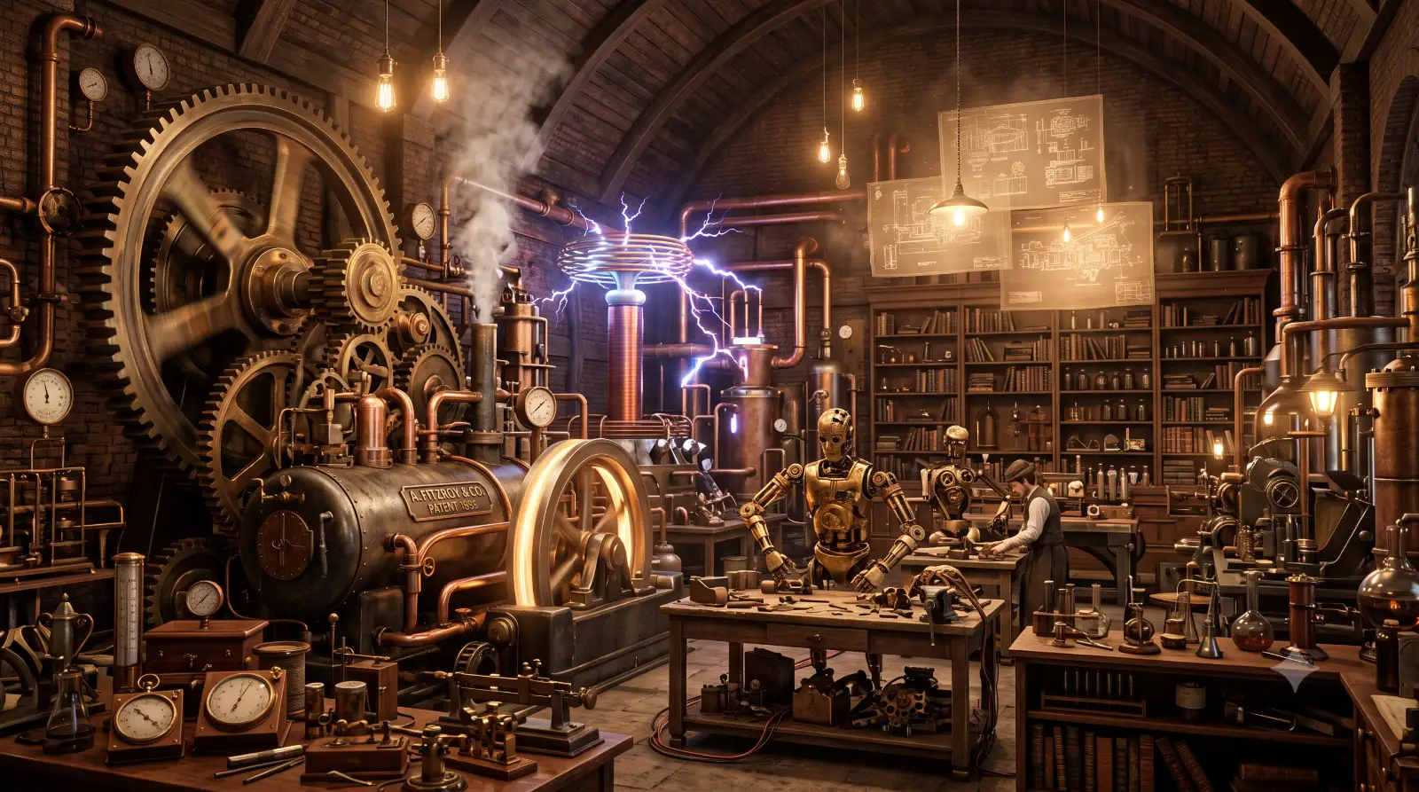 Steampunk Inventor's Laboratory