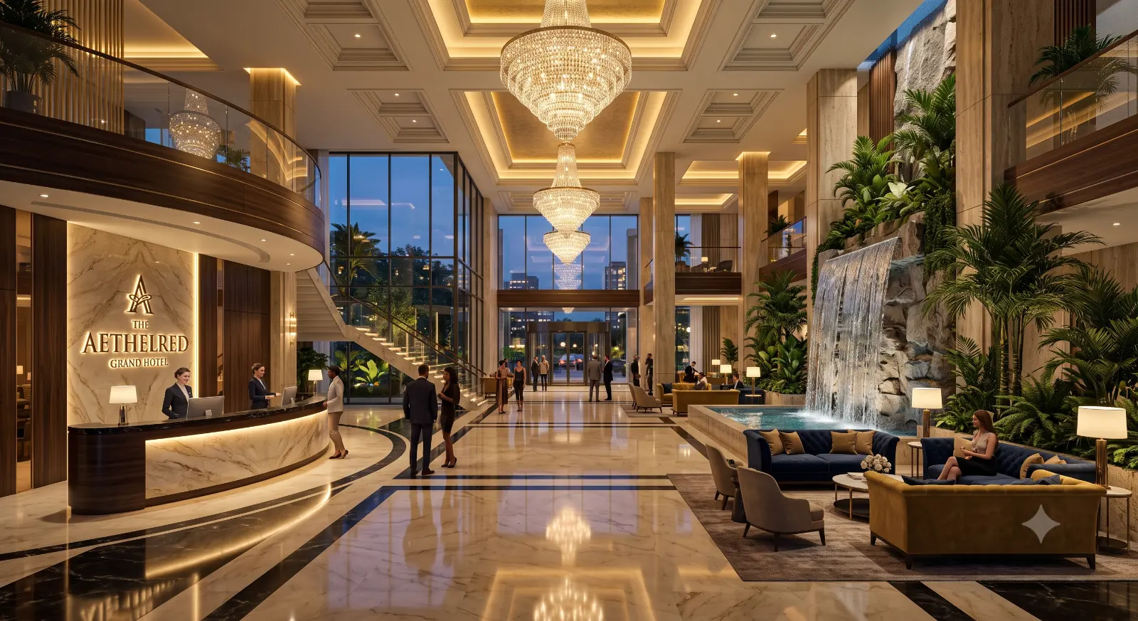 Luxury Hotel Lobby