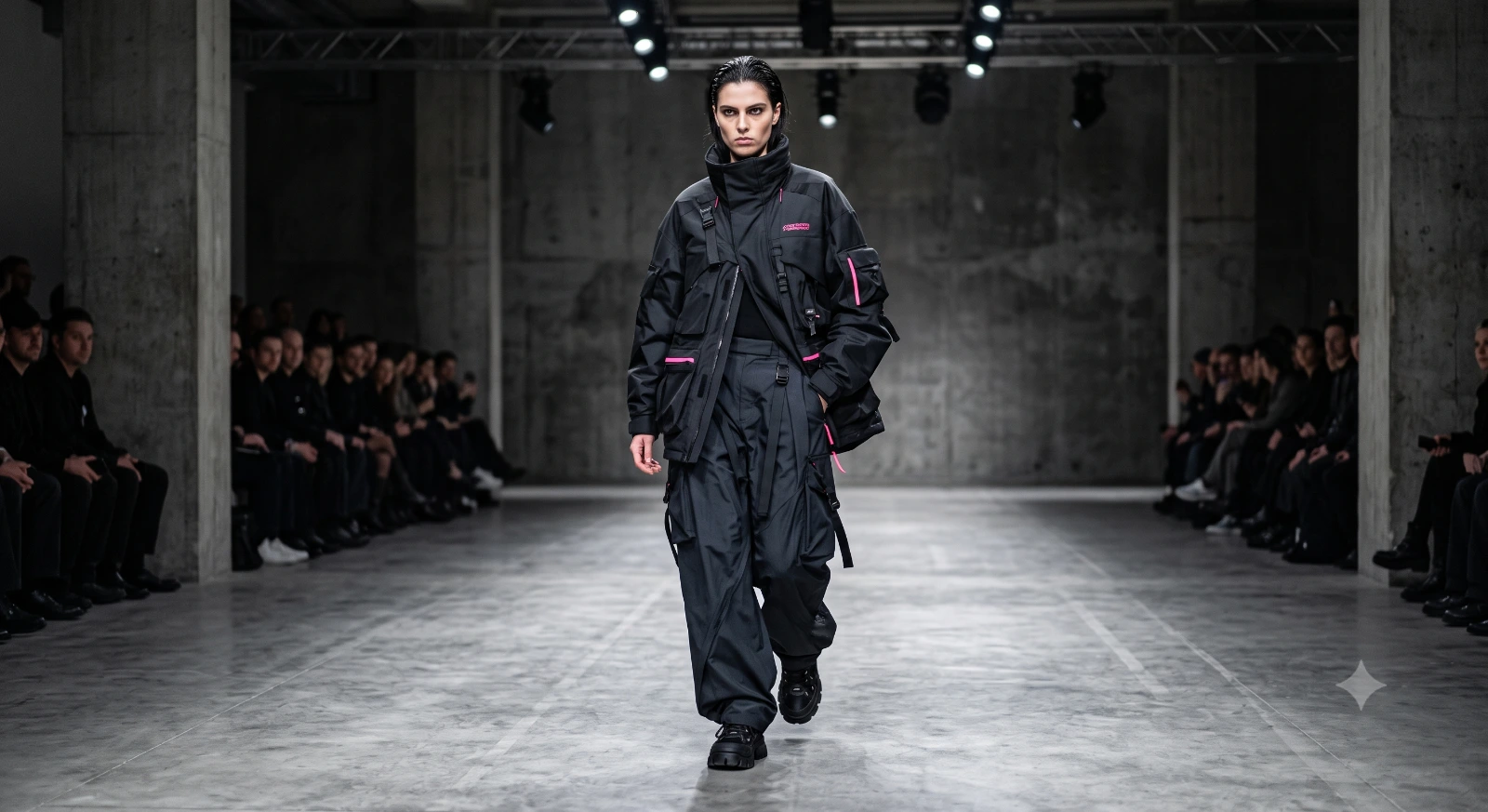 High-End Streetwear Runway Model