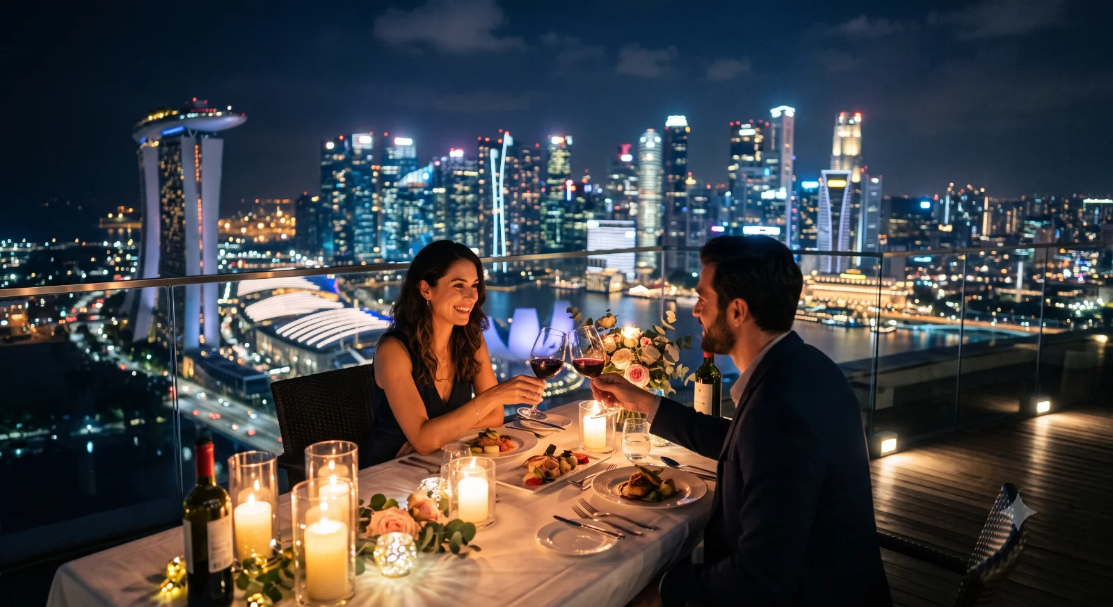 Rooftop City Lights