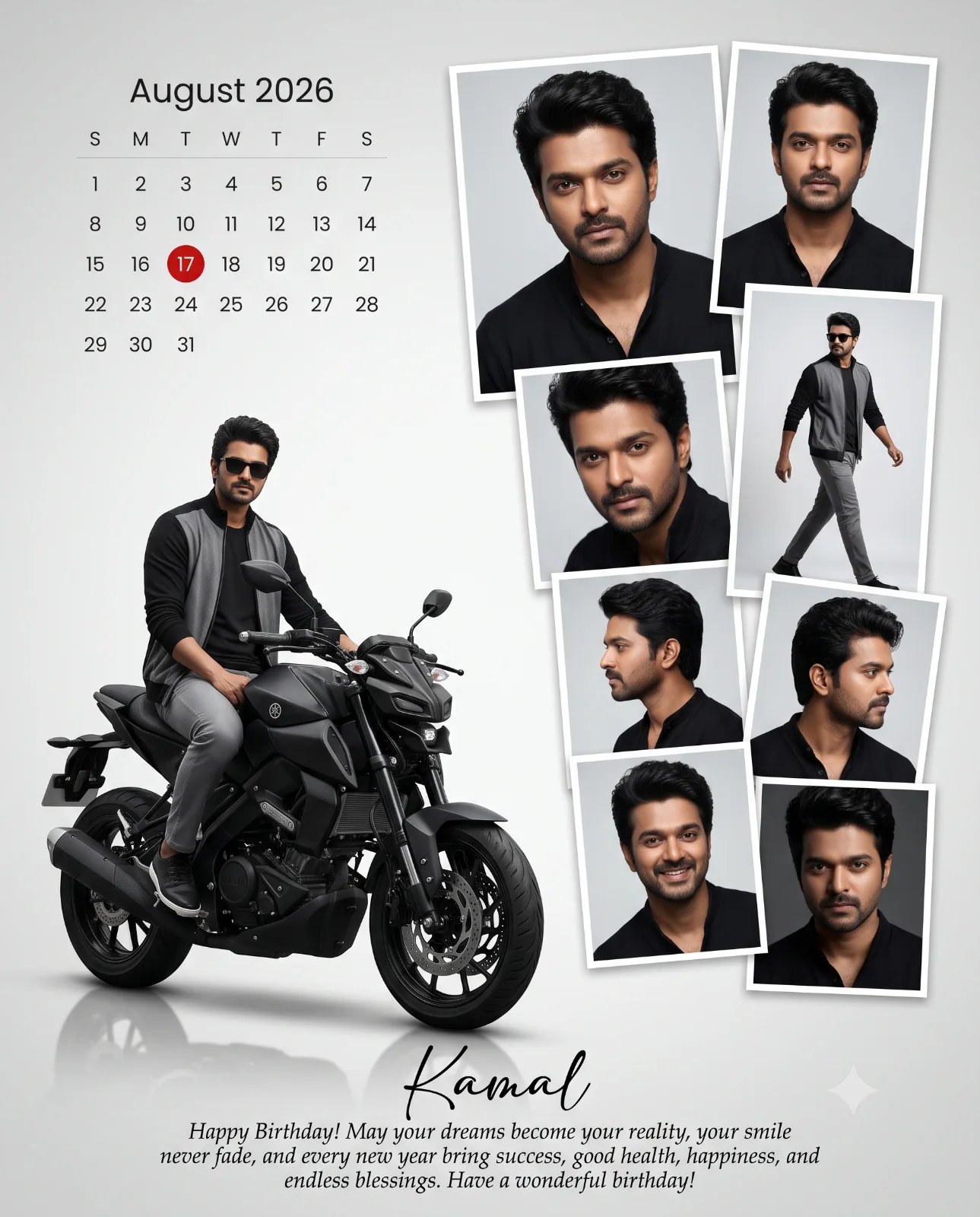 Luxury Birthday Collage Poster Design