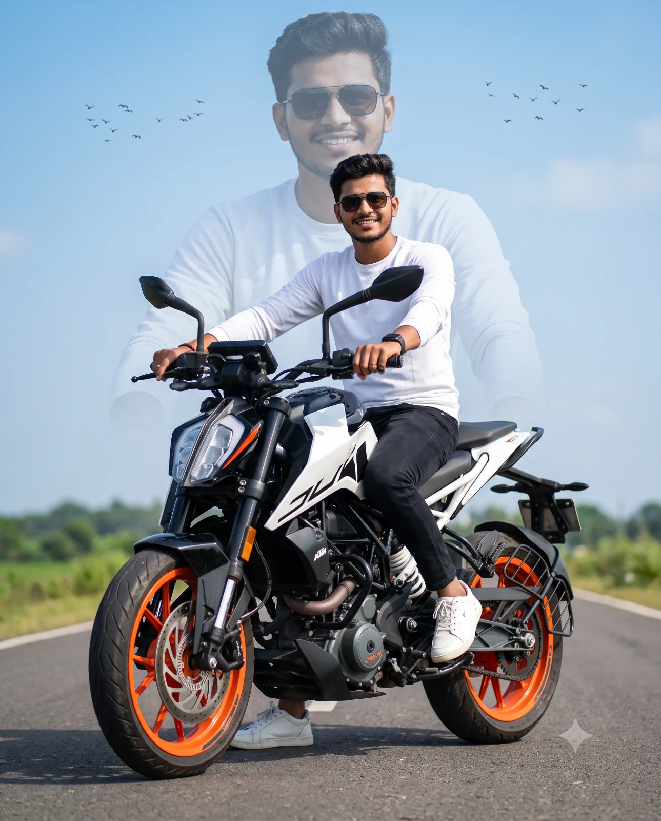 Biker Portrait With Identity Lock