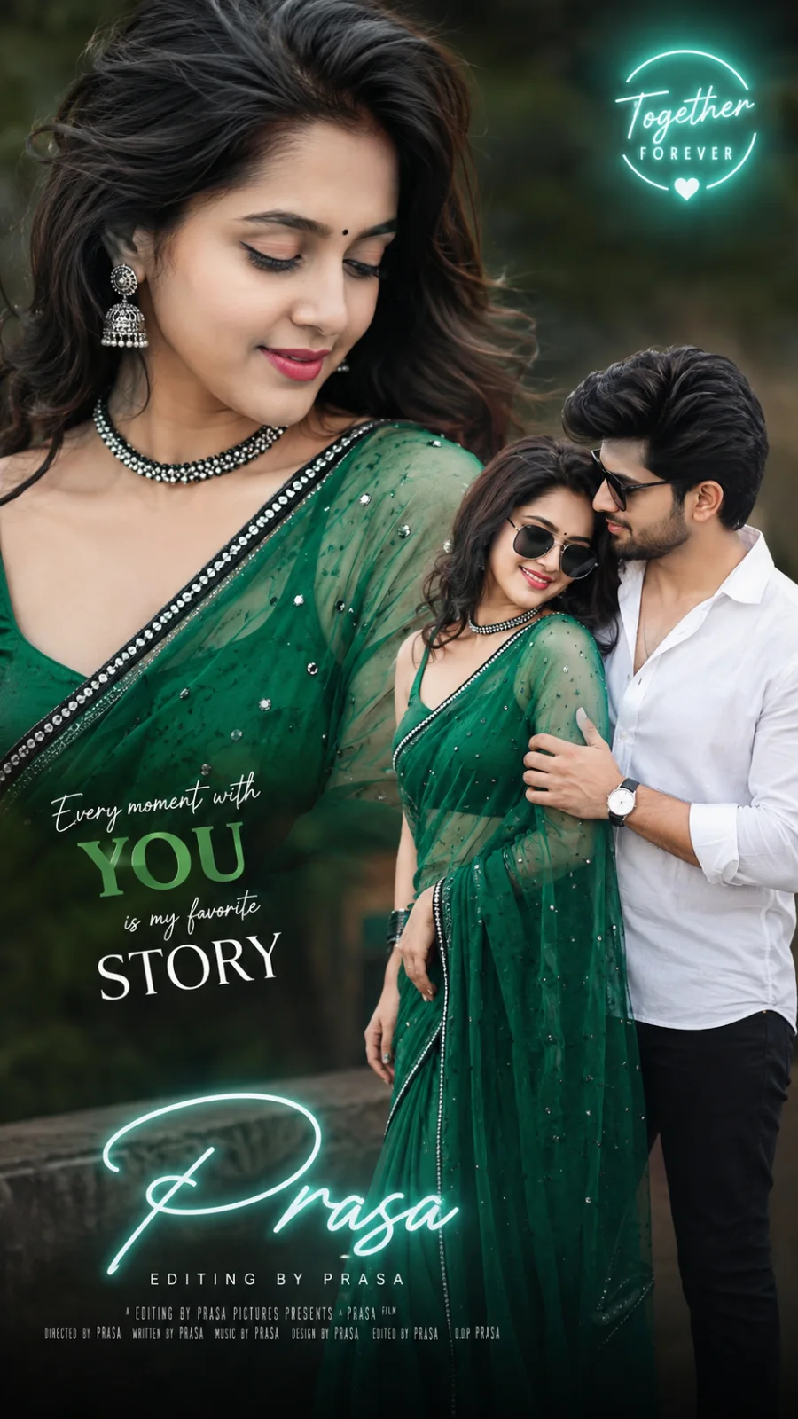 Romantic moments in green hues