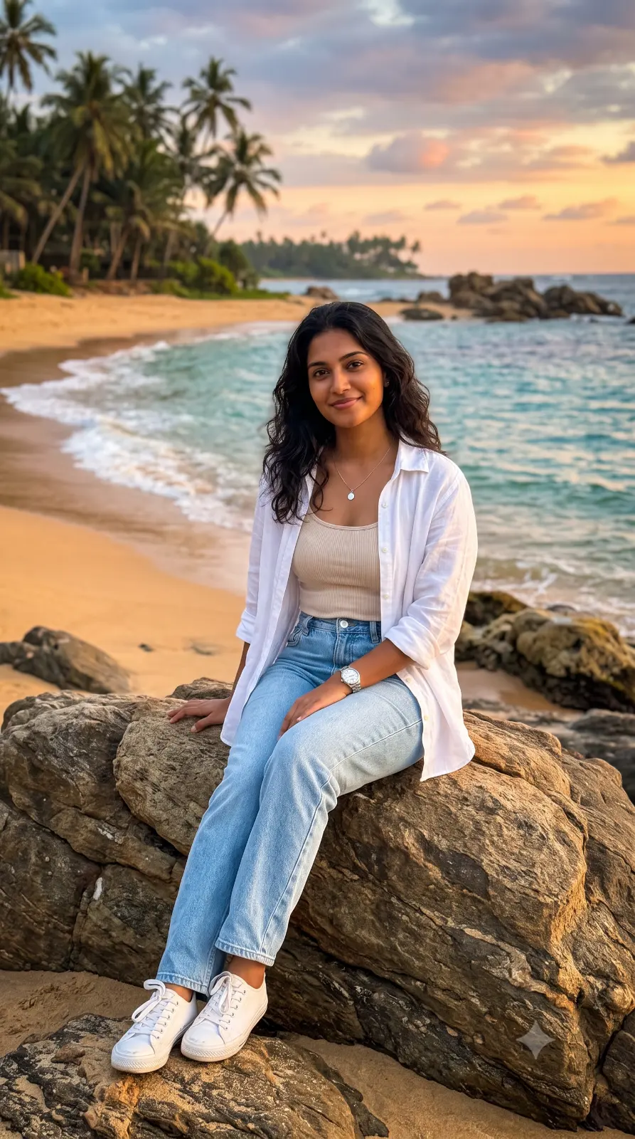 Sri Lankan Beach Golden Hour Portrait