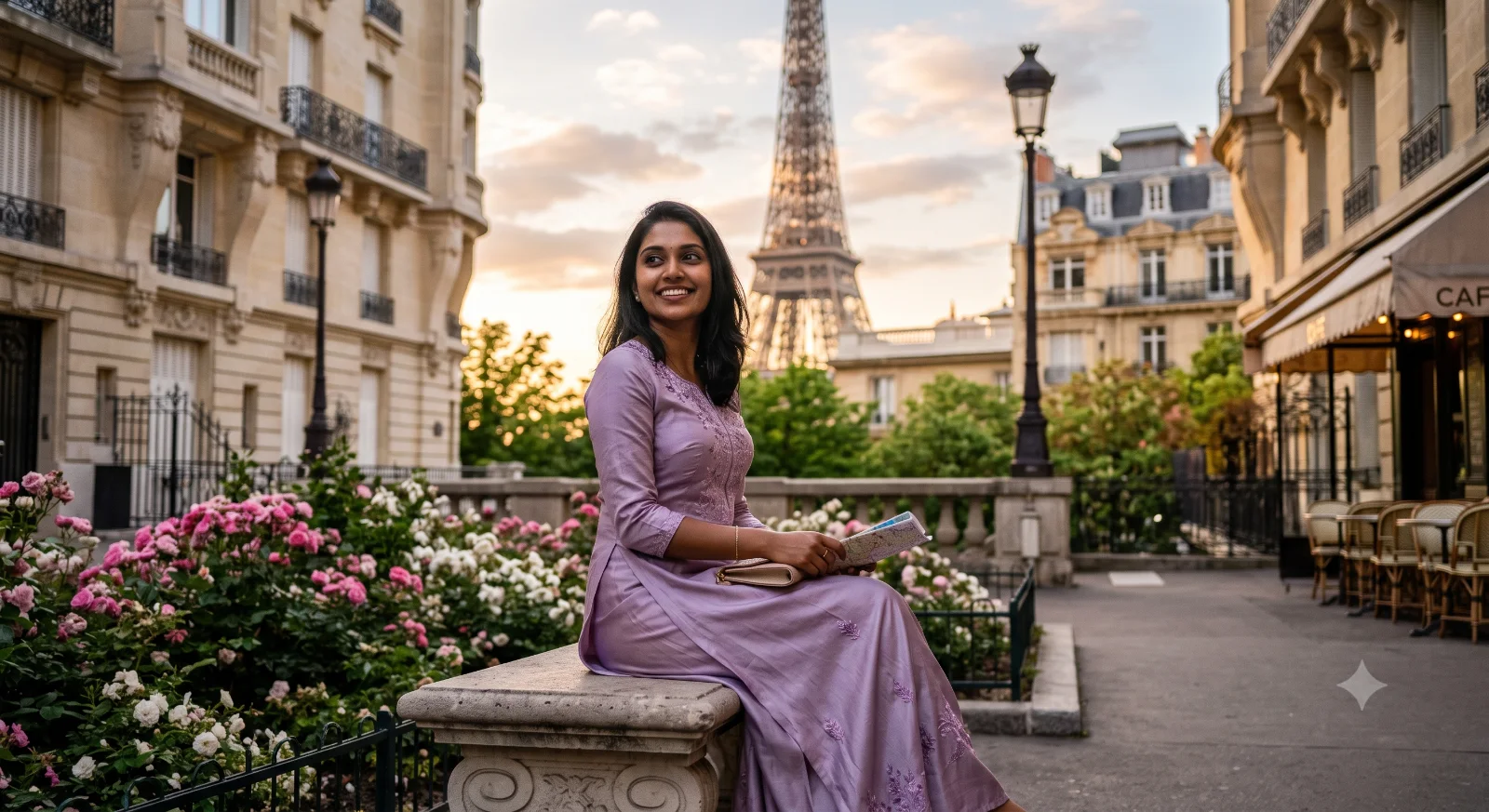 Parisian Golden Hour Luxury Travel Photo