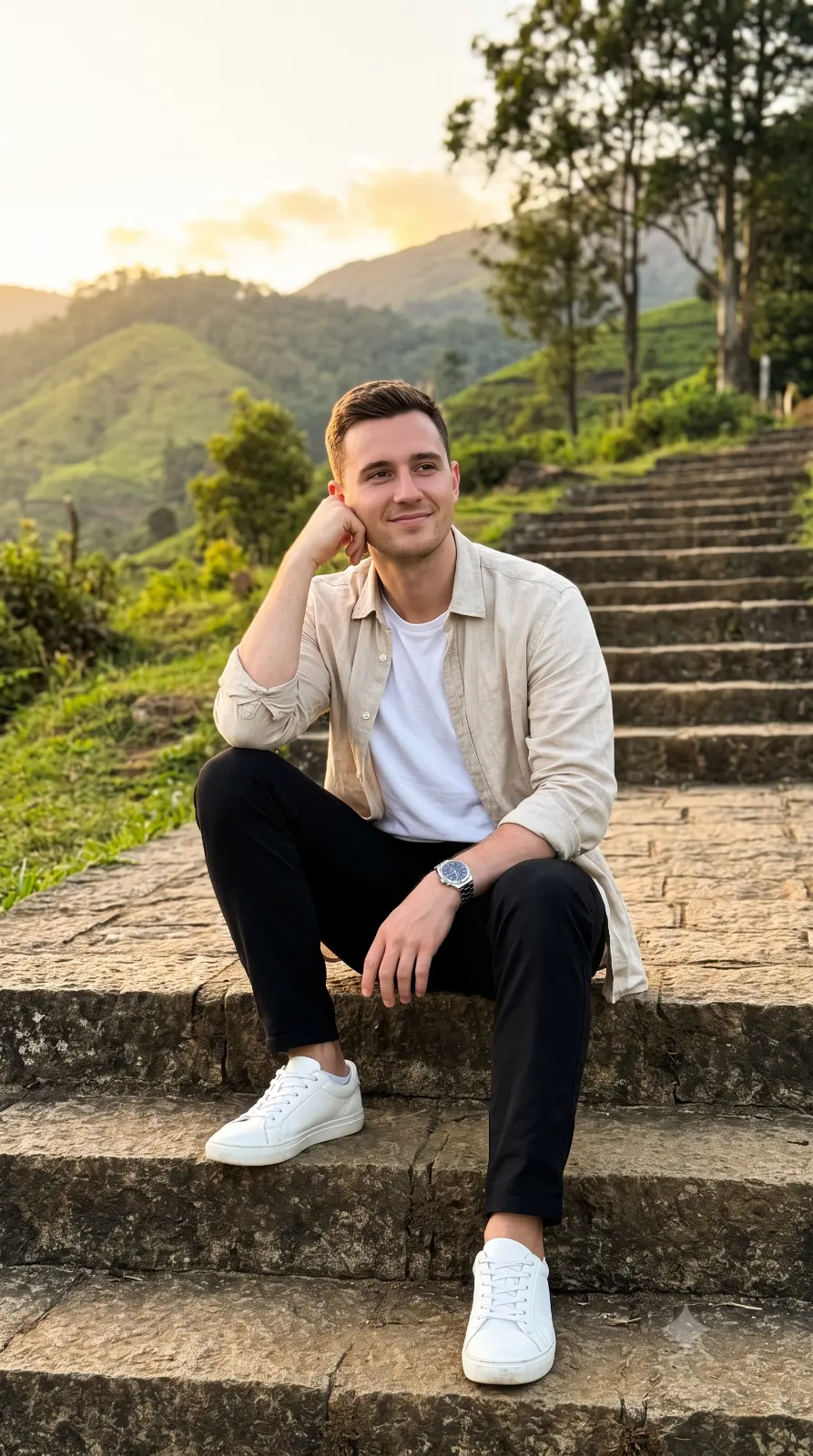 Mountain Sunset Portrait, Strict Identity