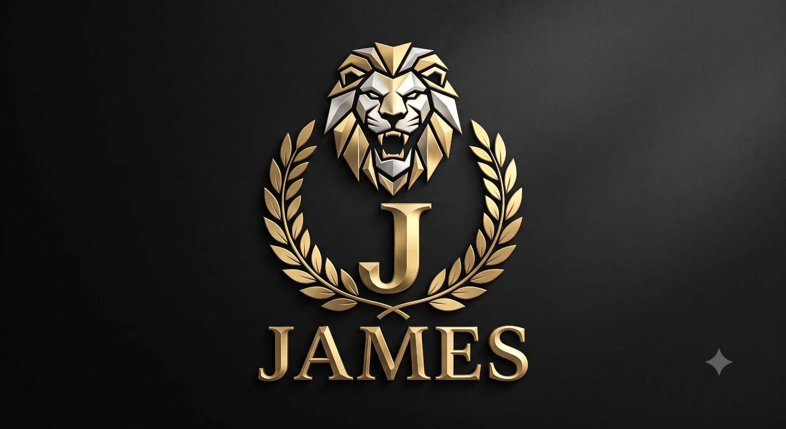 Luxury Geometric Lion "J" Logo Design