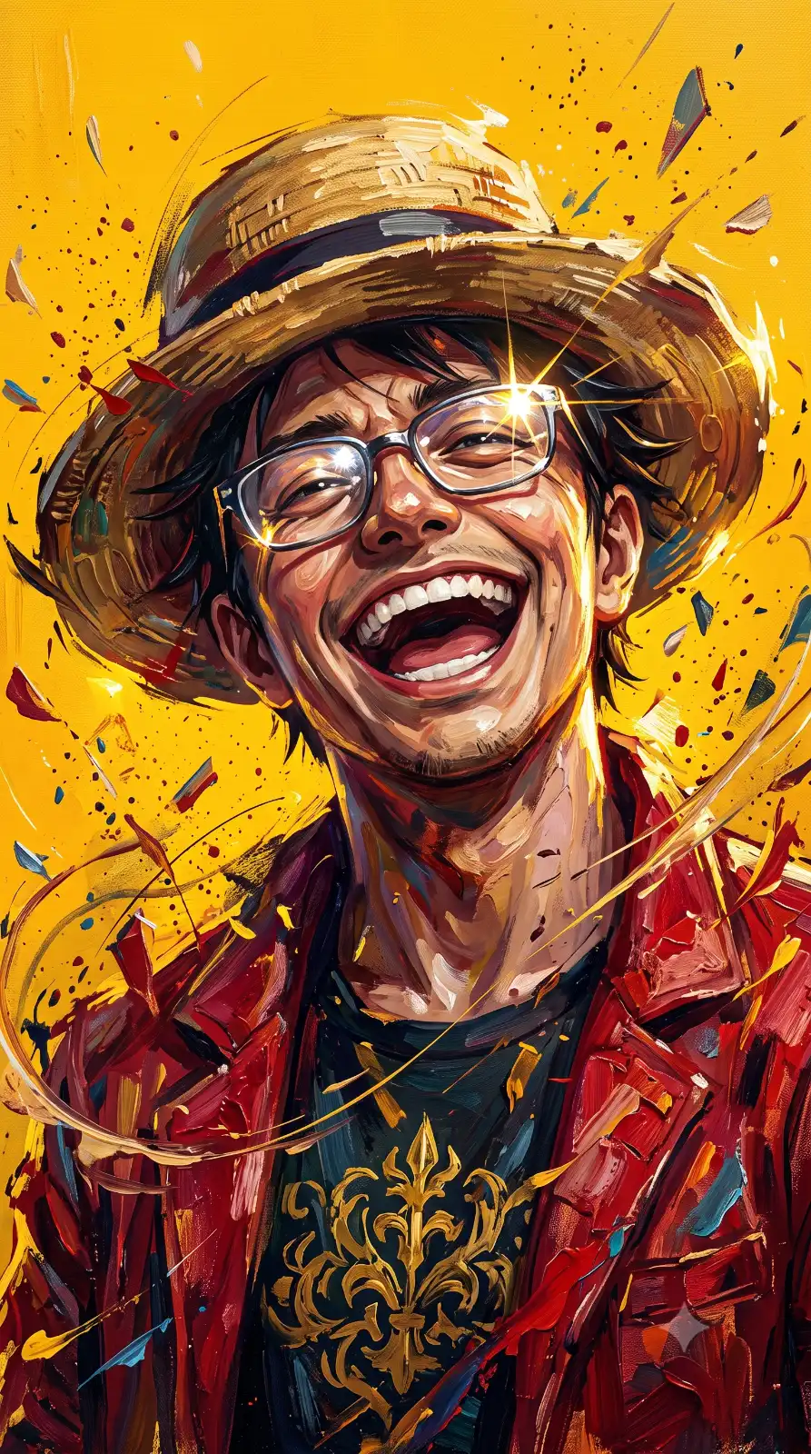 Anime Man Portrait, Painterly Style