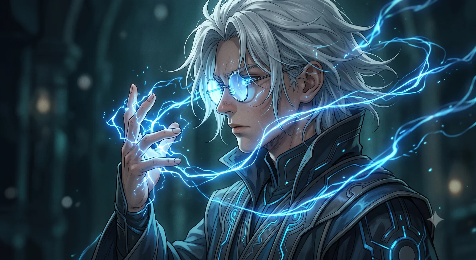 Electric Sorcerer Anime Portrait