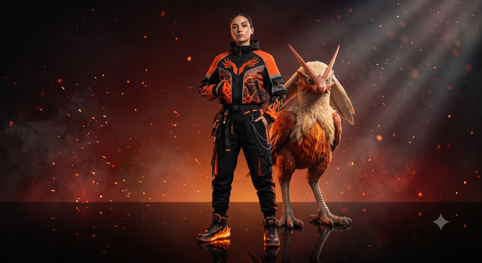 Fashion Portrait With Pokémon Companion