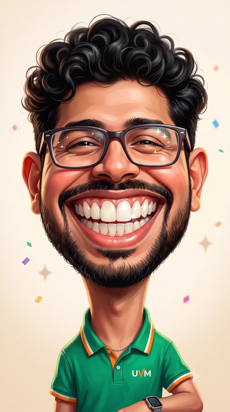 Exaggerated Caricature of Umesh Character