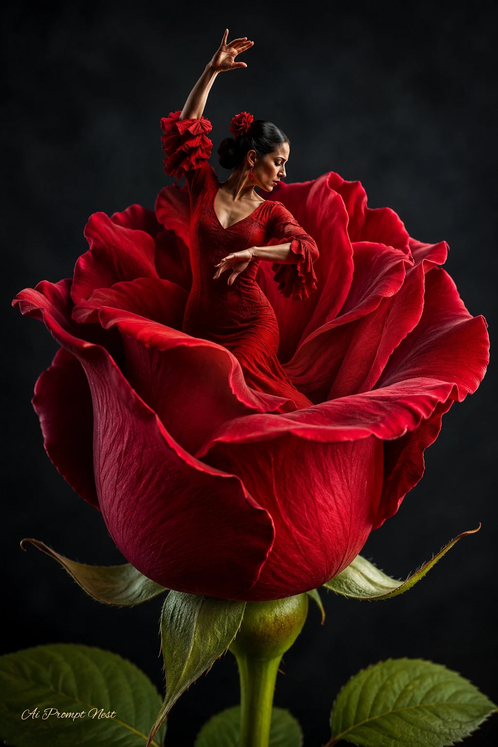 Red Rose Flamenco Spirit